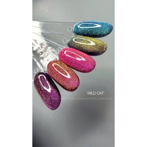 Гель лак Saga Wild Cat №01  (бірюзовий смарагд), 9 мл. Photo 2